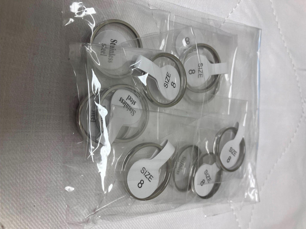 10 Polished Rounded Stainless Steel Blank Comfort Fit Rings Wholesale Lots