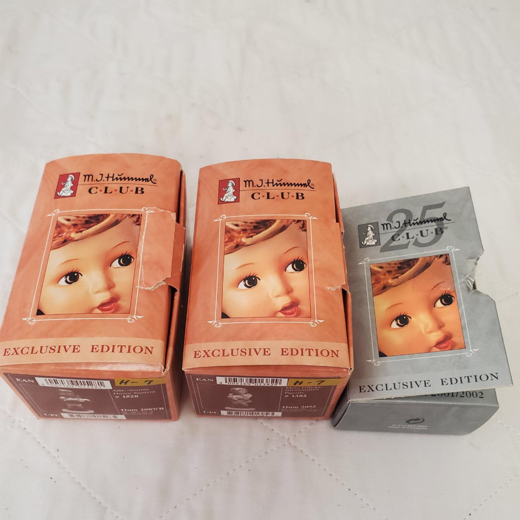 Set of 3 Hummel Figurines Honor Student , Puppet Princess & Pigtails H-7