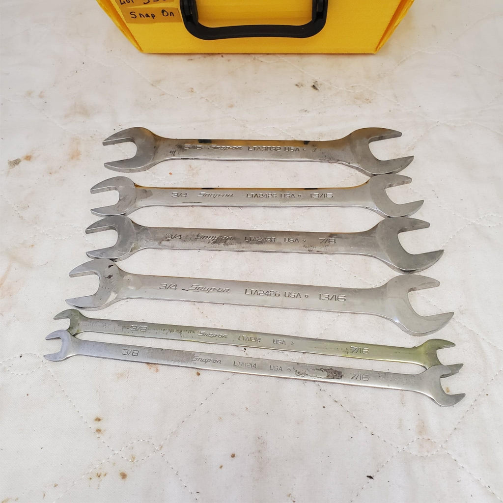 Lot of Snap-On Standard 4-Way Angle Open End Wrench LOT 553