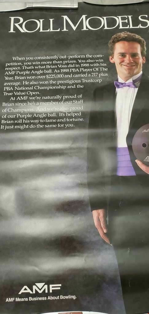 AMF Bowling Ball Roll Models Bowling Brian Voss Wall Poster