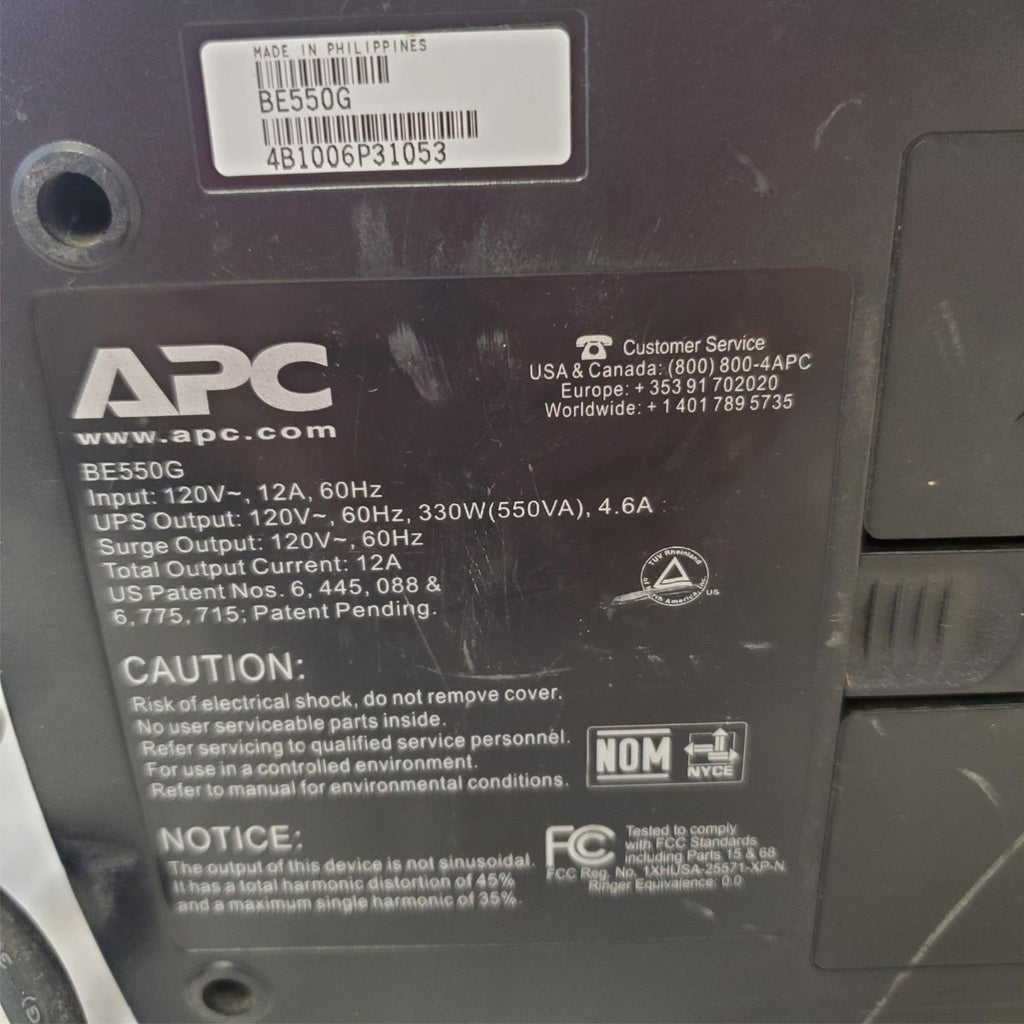 APC Back Up UPS ES 550 120V BE550G Surge Protected #17 (NO BATTERY INCLUDED)