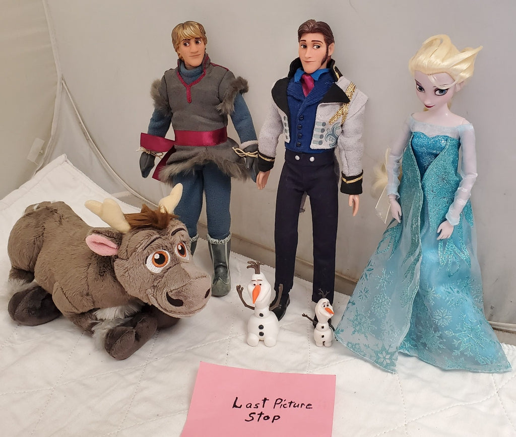 Disney Frozen Sven Anna Prince Hans Plush Reindeer Stuffed Animal & Olaf Figures