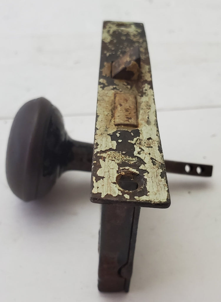 Vintage Original Antique Cast Iron Door Knob Lock