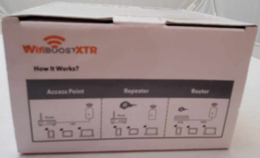 Wi-Fi Boost XTR Wi-Fi Range Extender REPEATER . Quick Plug In Installation