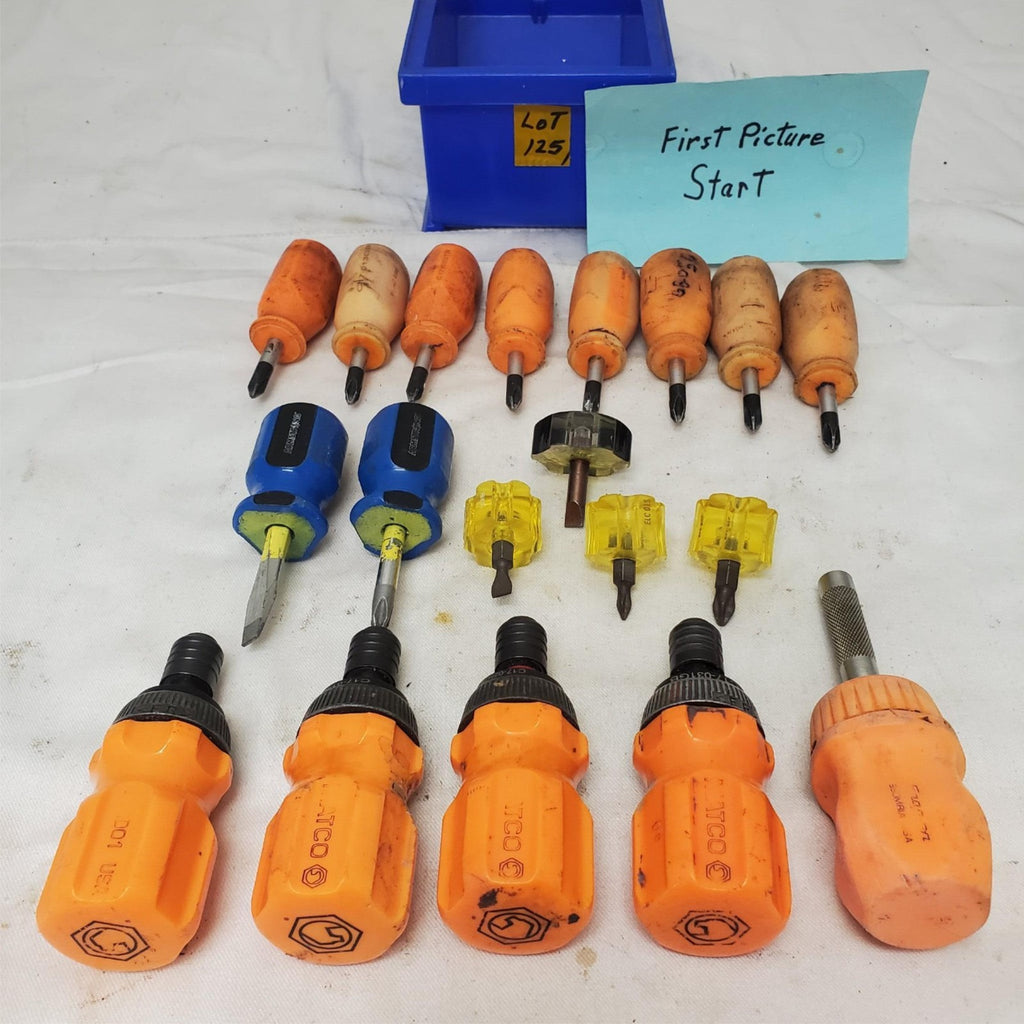 Lot of 19 Assorted Matco, Armstrong and Snap-on Stubby Screwdriver LOT-125