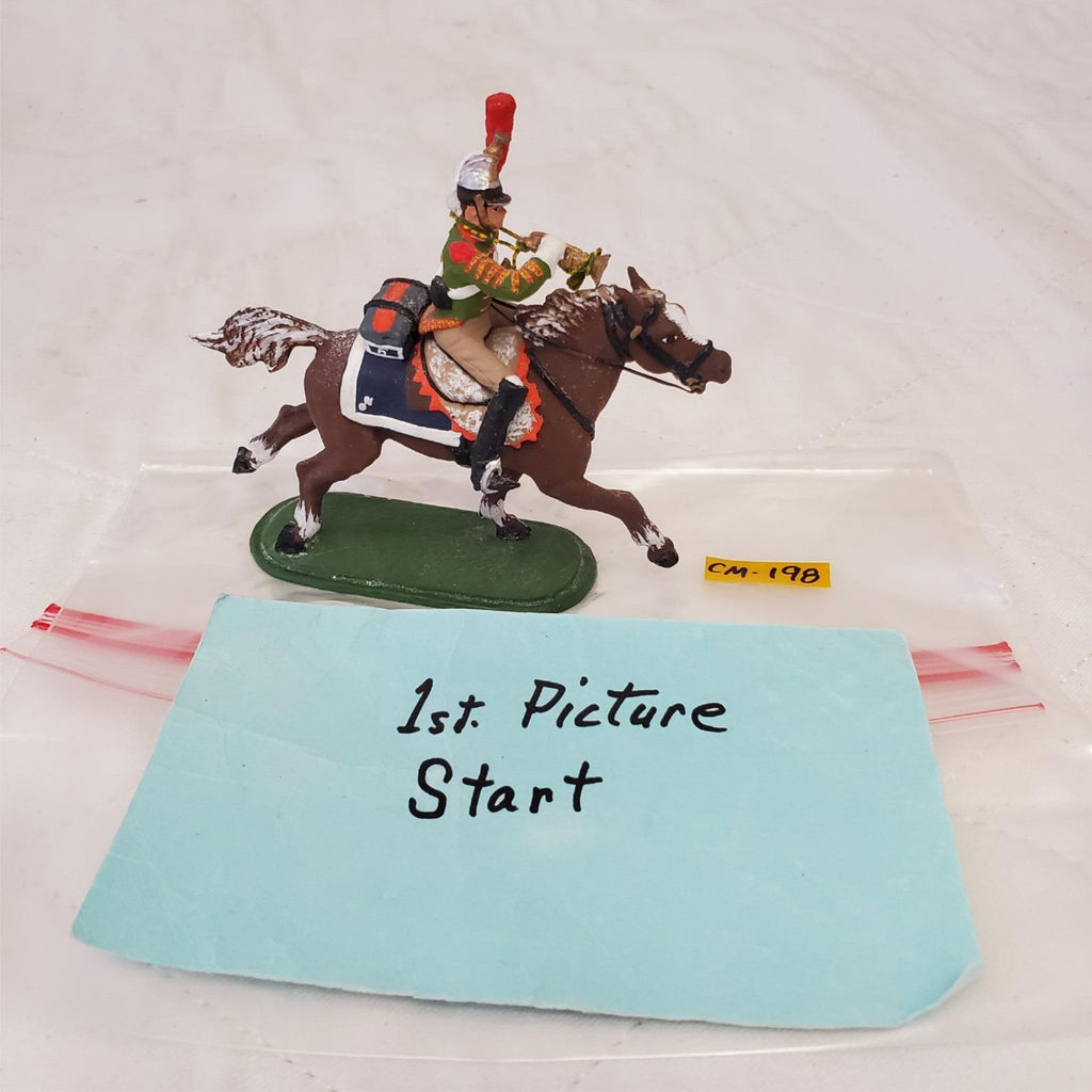 St. Petersburg Hand Painted Metal Toy Soldier Calvary Trumpeter CM-198