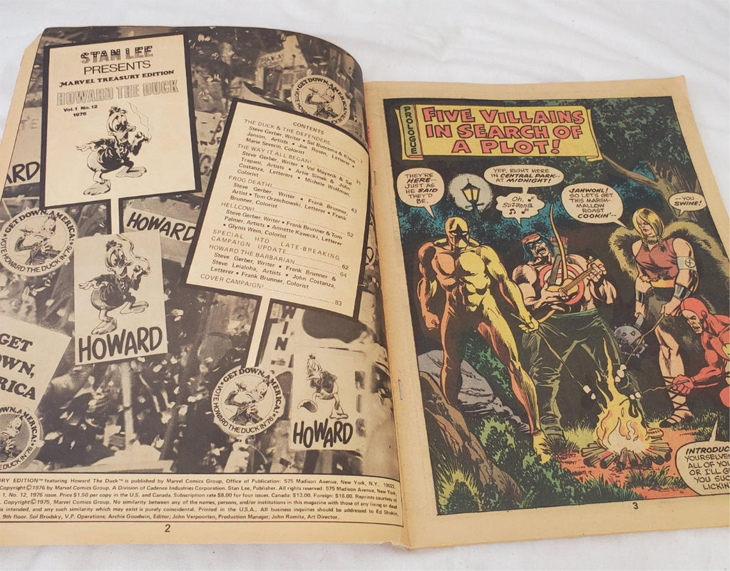 Giant Comic Howard the Duck Joins Defenders Marvel Treasury #12