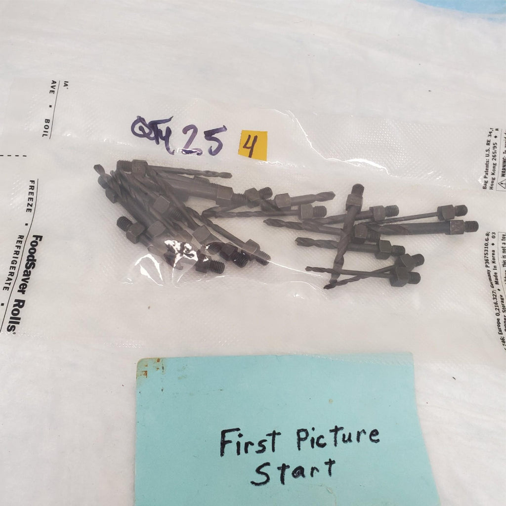 Lot of 25 Assorted Threaded Drill Bits Aircraft Tool - 4
