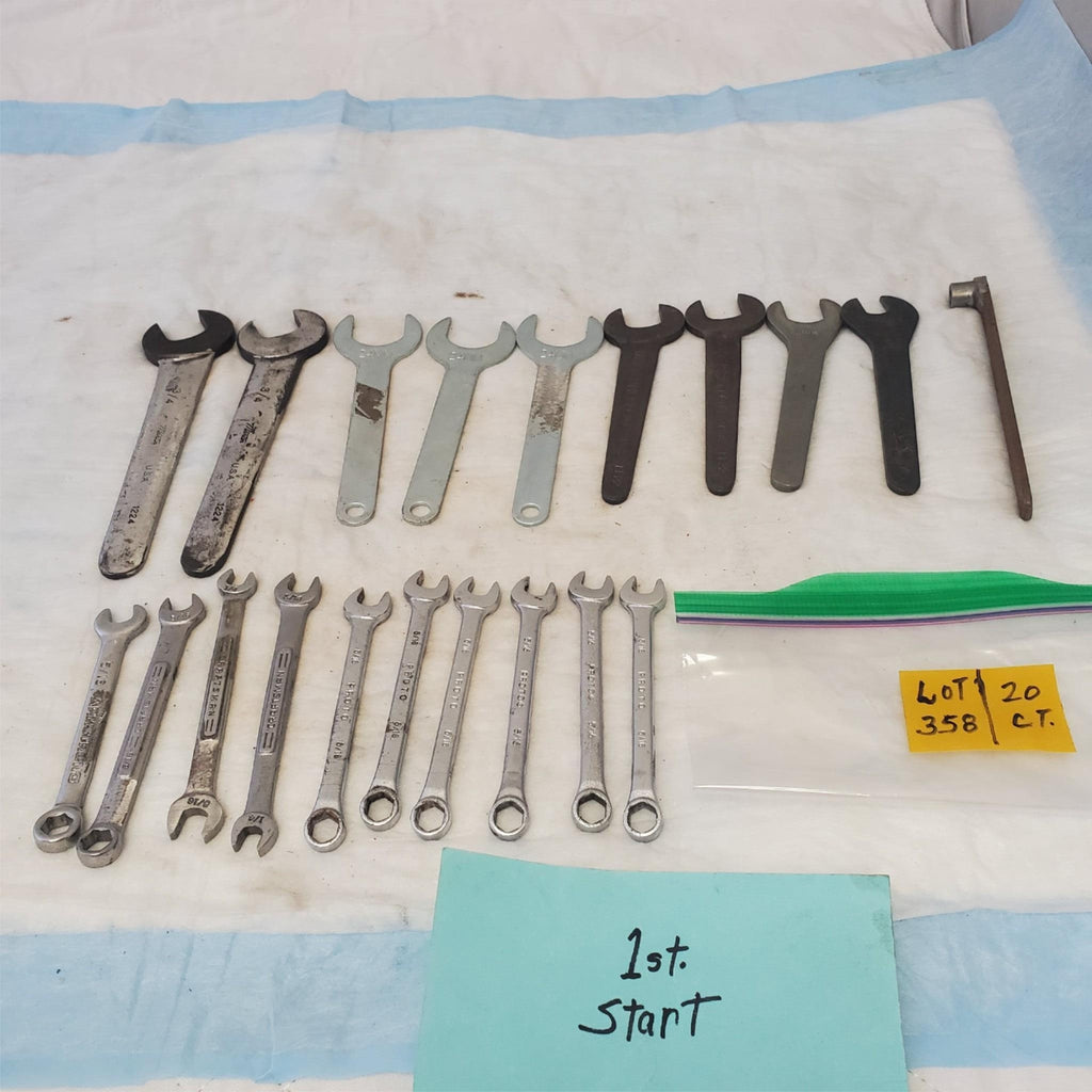 Lot of 20 Various Brand Assorted Size Wrenches Hand Tools LOT 358