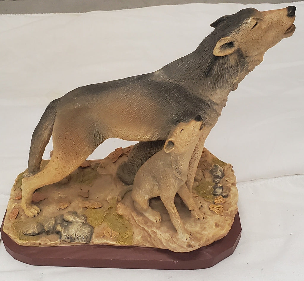 Estevez Creations Limited Wolves Wolf Autumn Lesson Made in Mexico Sculpture