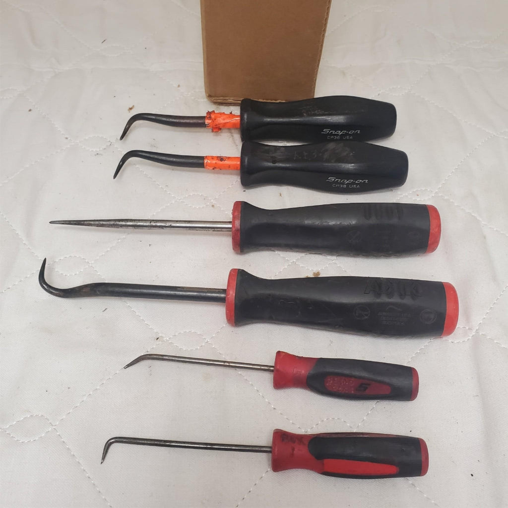 Lot of 6 Snap-On Grip Cabinet Awl and Hook Tools Set LOT-767