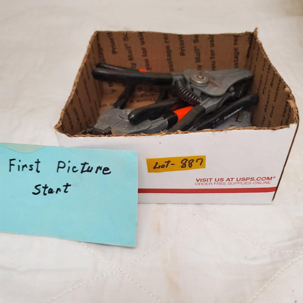 Lot of 4 Ideal Stripmaster Wire Strippers & Grounding Clamp LOT-887