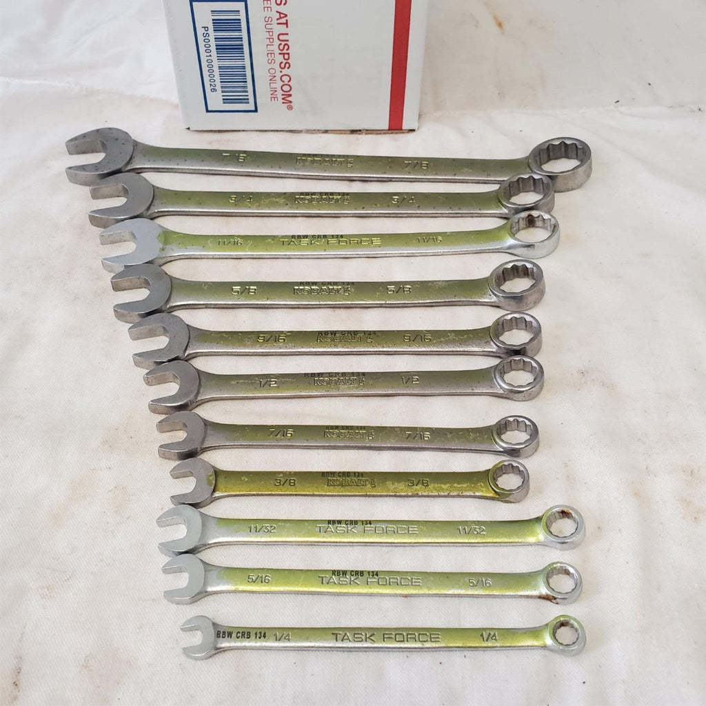 Lot of 11pcs 12 Point SAE Combination Wrench Set - LOT 468
