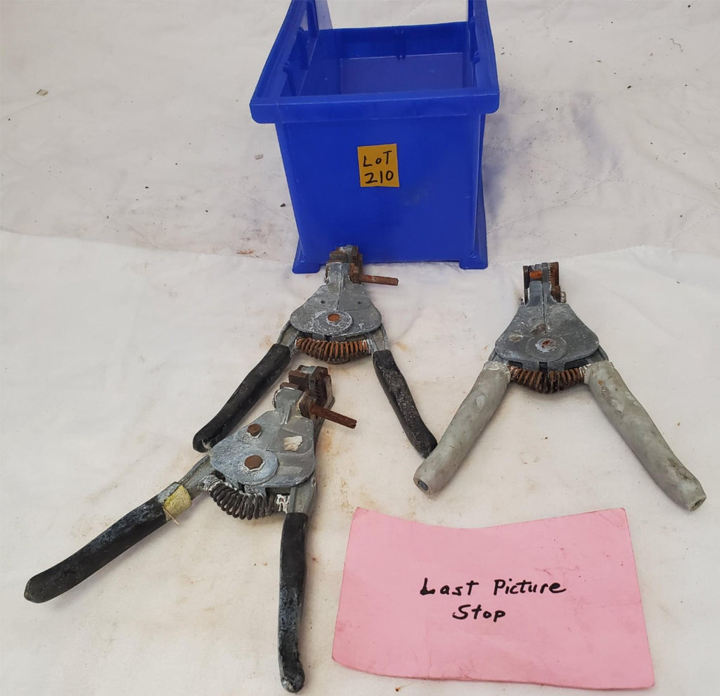 Lot of 3 Electrical Wire Stripper Spring-Loaded Tool LOT-210