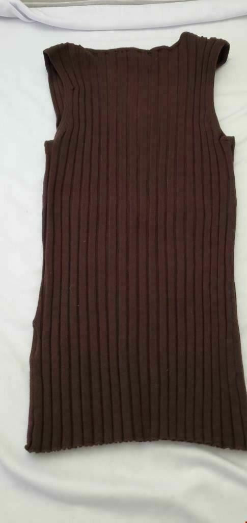 Belldini Women Knit Sleeveless Stretch Ribbed Pullover Scoop Sweater Size M