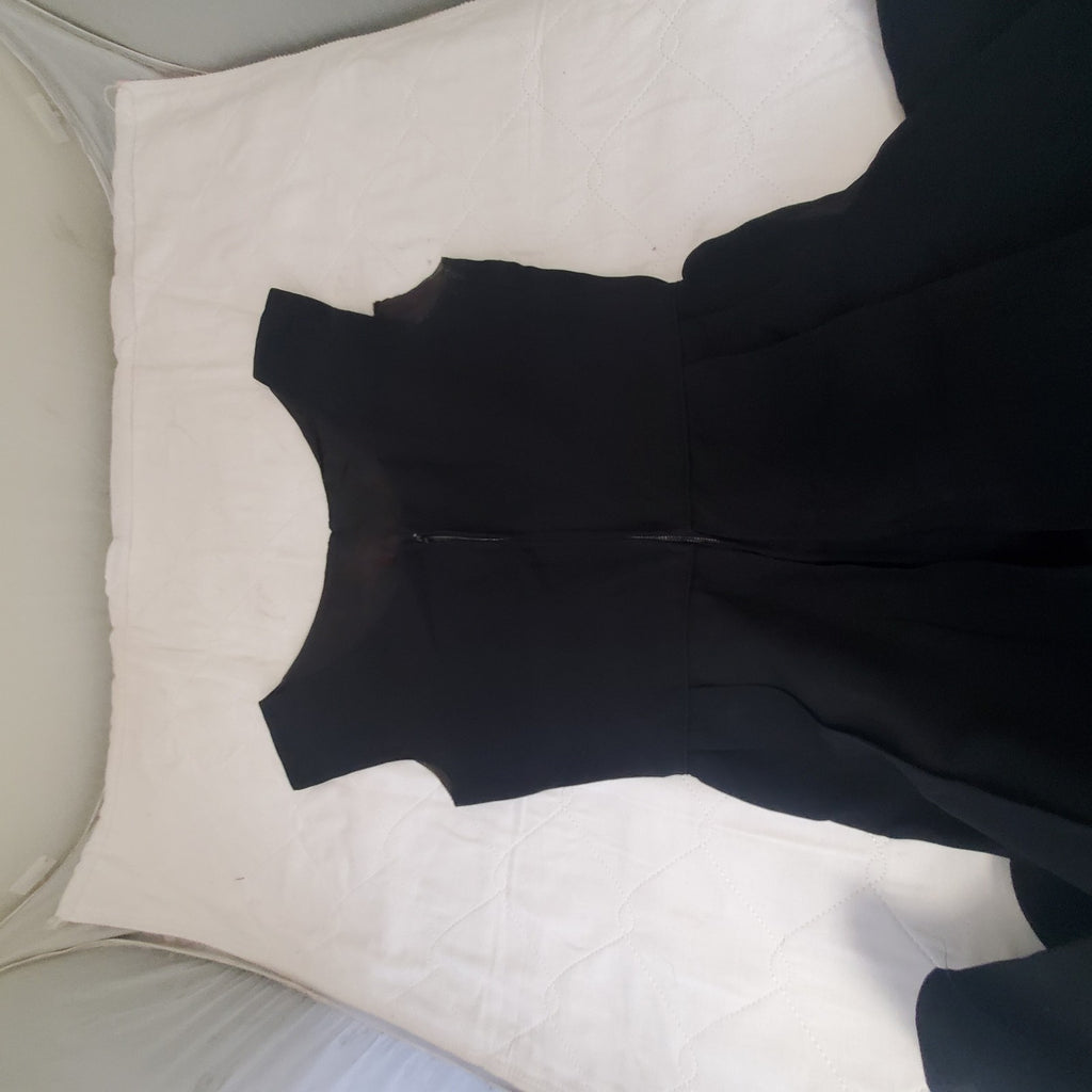 Vintage Women Fashion Sleeveless Black Dress