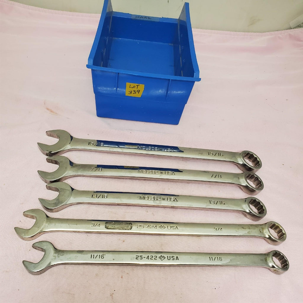 Lot of 5 Armstrong & Matco Combination Wrench Set LOT-339