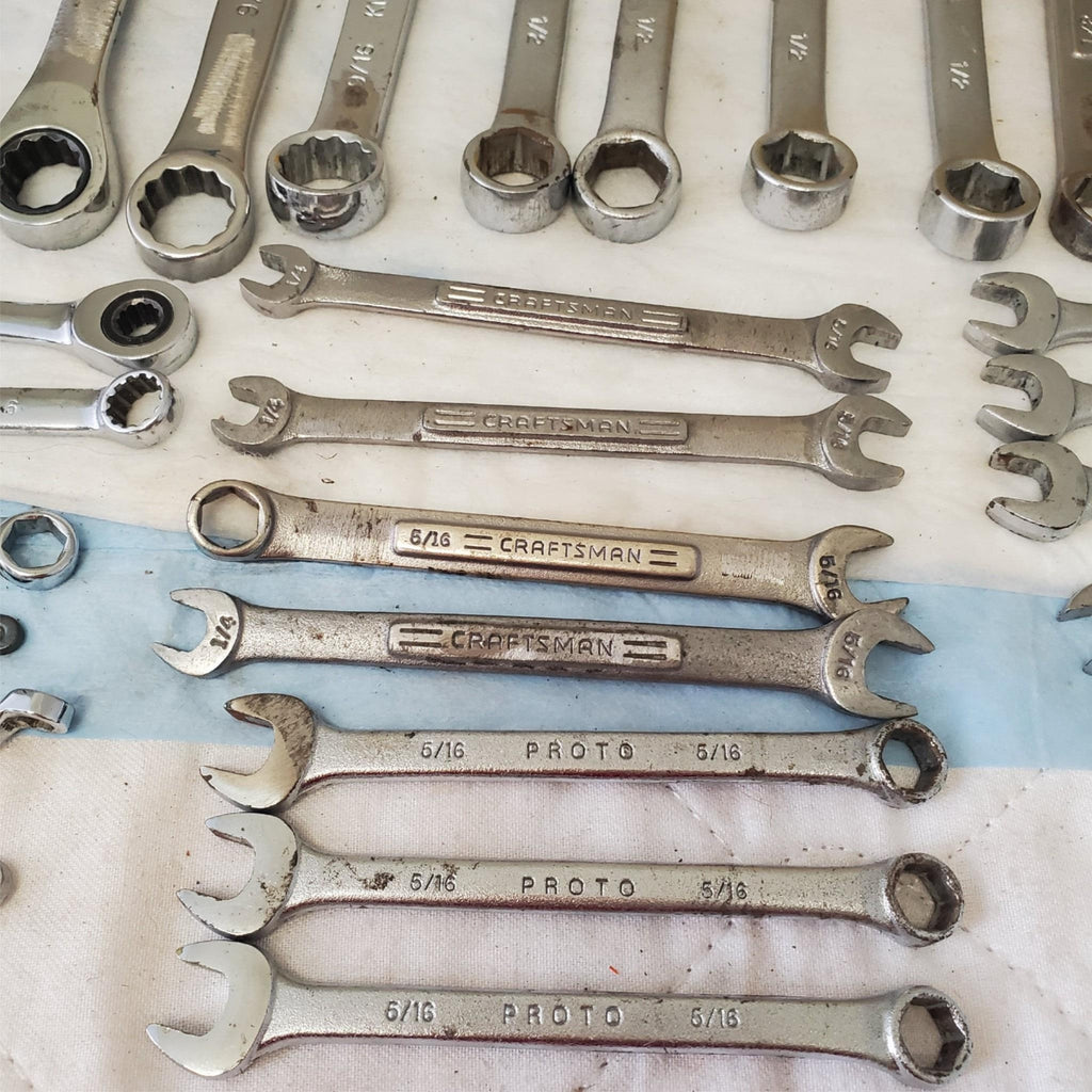 Lot of 56 Pieces Miscellaneous Assortment of Wrench Tools LOT149