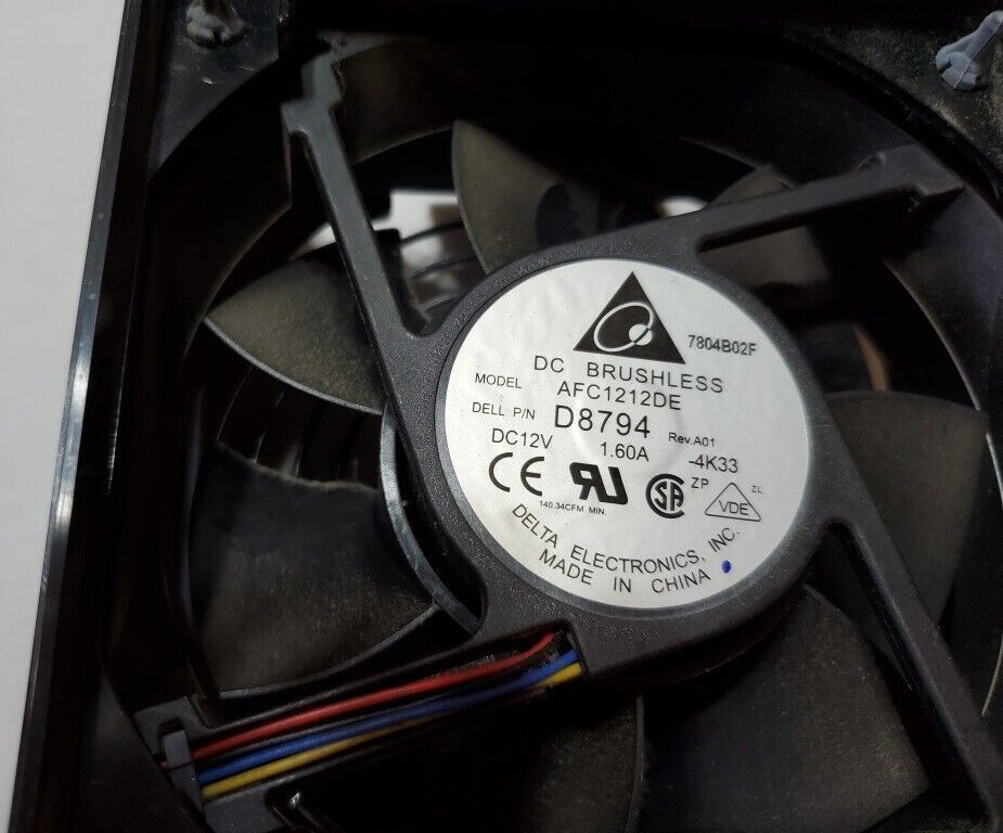 Delta Cooling Fan AFC1212DE - DC12V 1.60A Dell P/N D8794