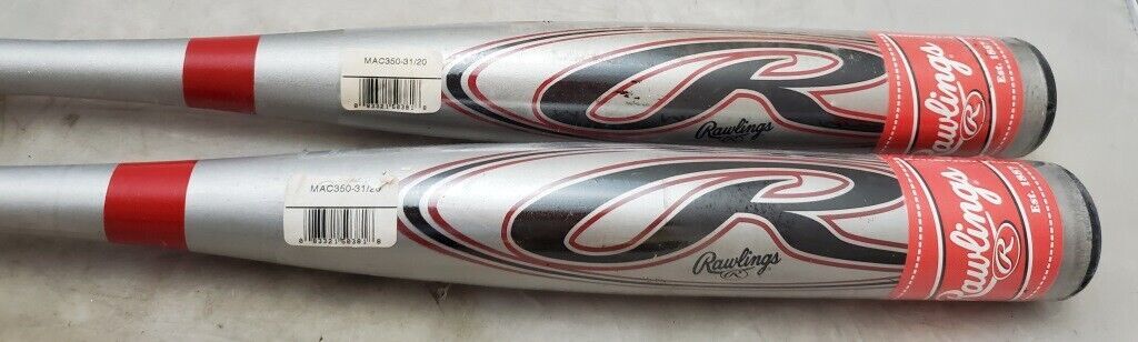 Two Rawlings Mark McGwire Model MAC350 31" 20oz Youth Baseball Bats