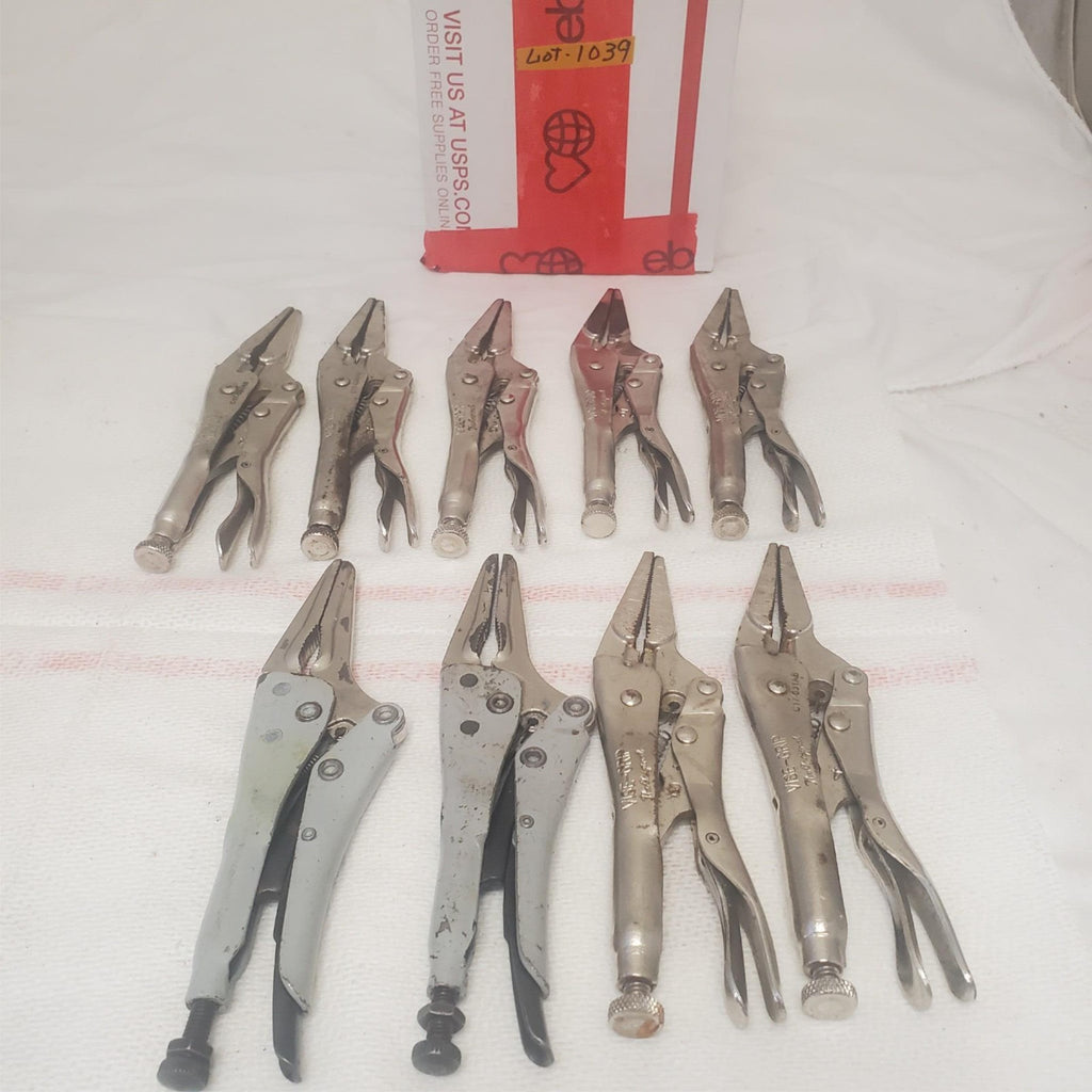 Lot of 9 Vise Grip Locking Pliers LOT-1039