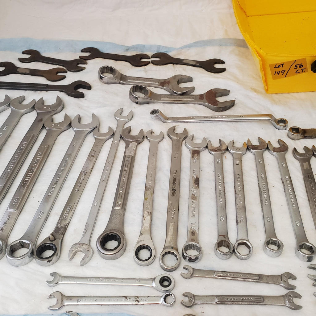 Lot of 56 Pieces Miscellaneous Assortment of Wrench Tools LOT149