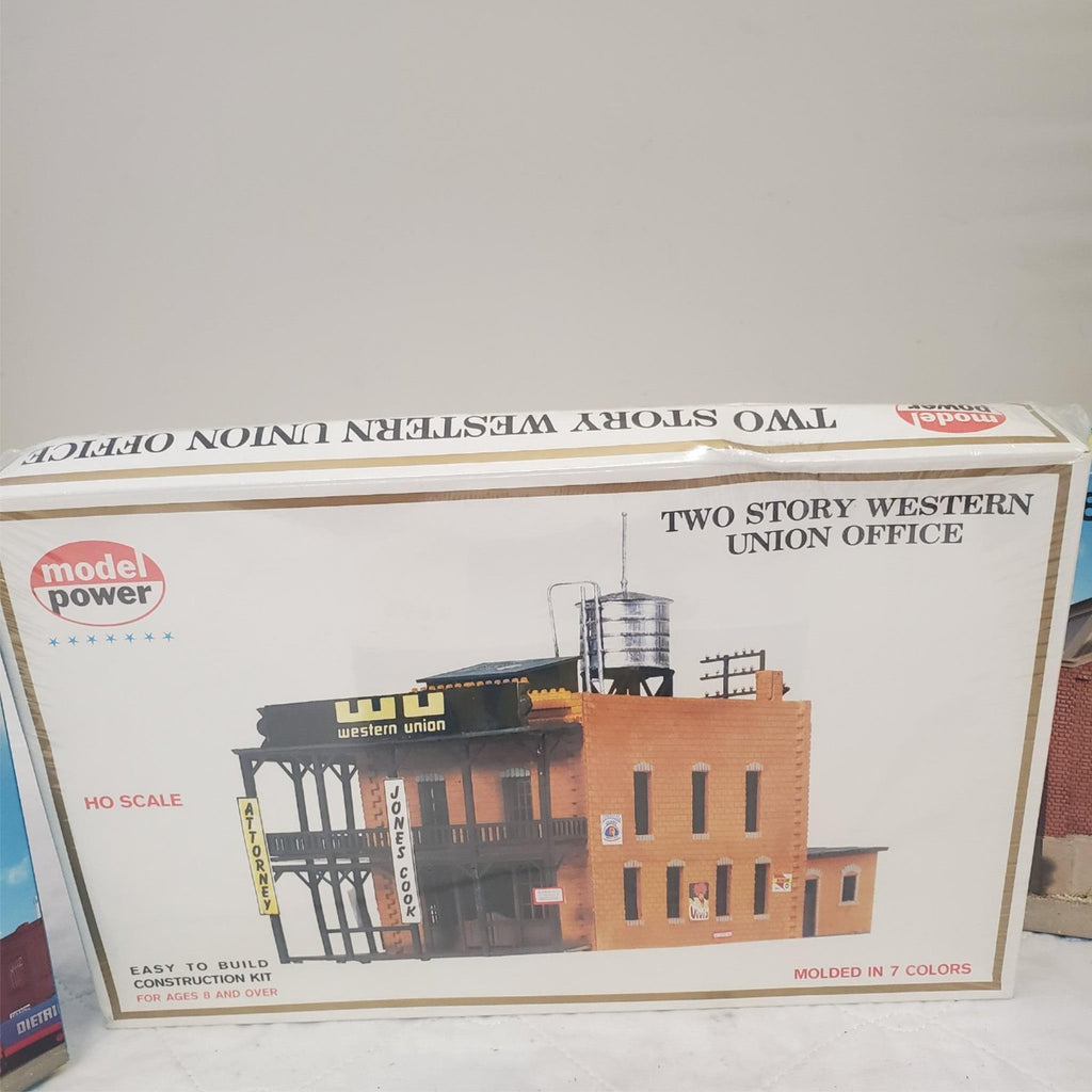Lot of 4 Vintage HO Scale9784,9602,9782 Kibri Model Power Western Union Building