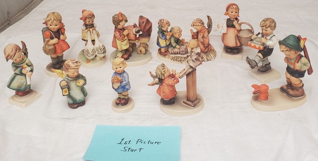 Lot of 12 Vintage Hummel Hand-Painted Ceramic Child Figurines
