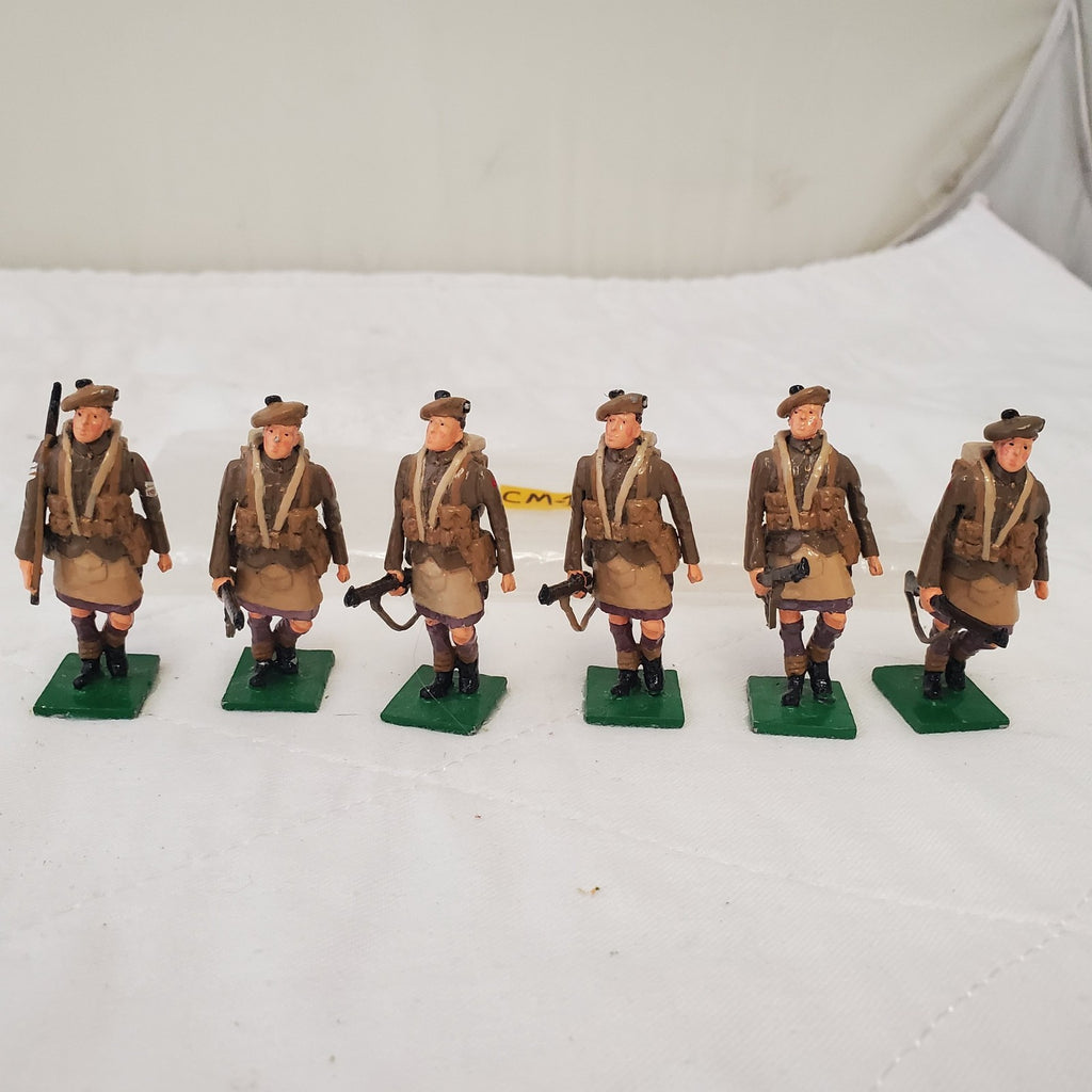 Hand Painted Metal 50mm Scottish Regiment Soldiers Set of 6UK CM-1
