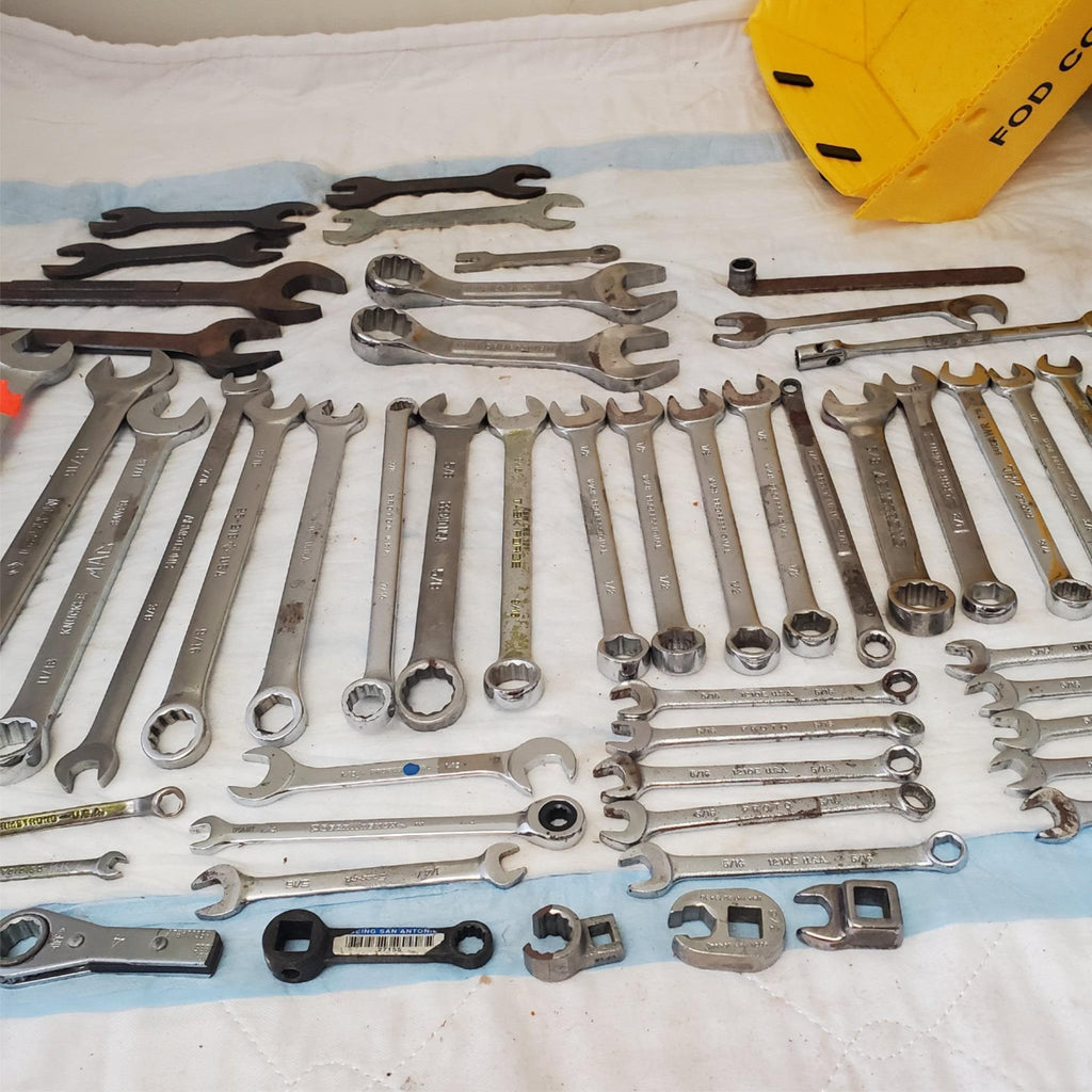 Lot of 58 Pieces Miscellaneous Assortment of Wrench Tools LOT148