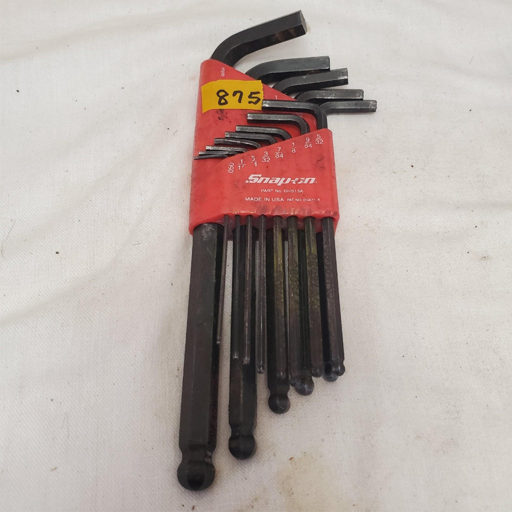 Lot of 13 Snap-on SAE Ball End Key Allen Wrench Set LOT-875