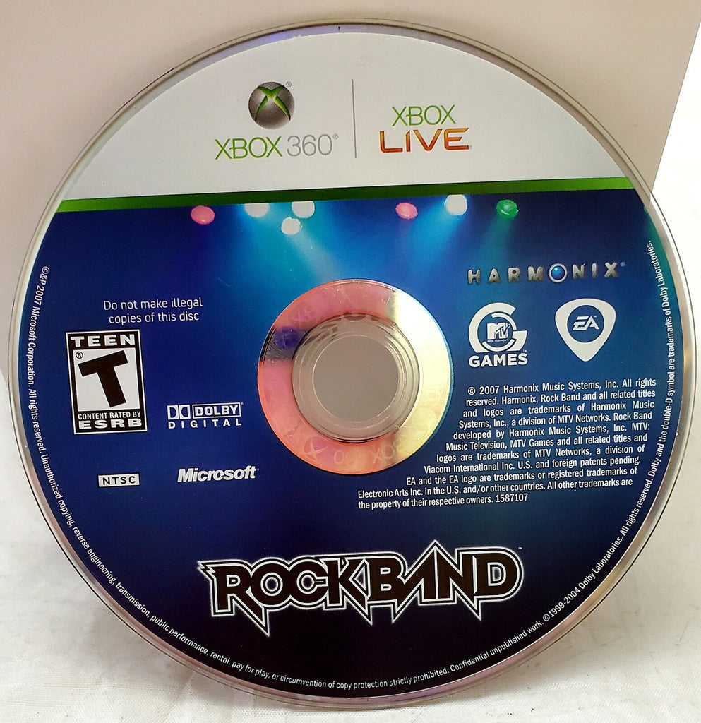 Rock Band Complete W/ Manual Tested Working Microsoft Xbox 360 Game Disc Only