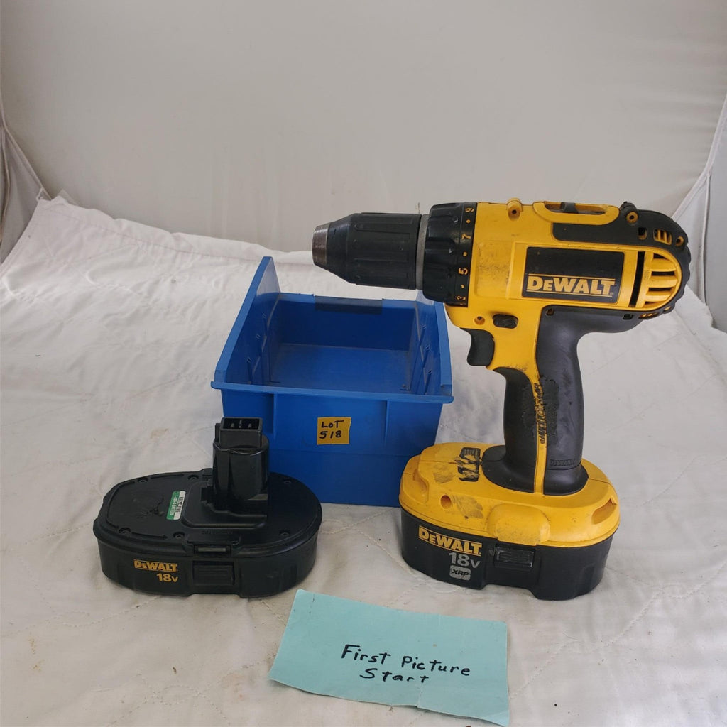 Dewalt 18V XRP DC720 Cordless Drill Driver with Batteries LOT-518