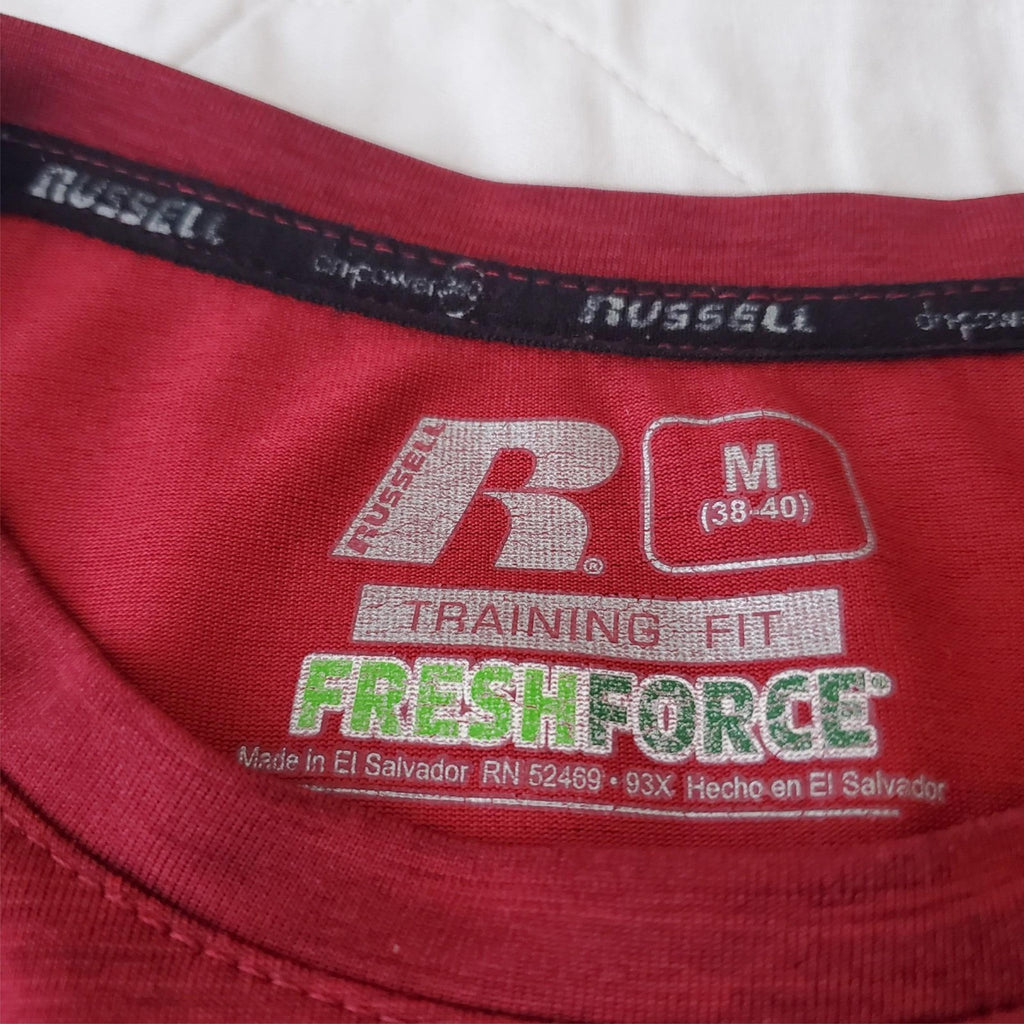 Lot of 4 Assorted Size M 38-40 Russell & Other Brand Dry Fit Short Sleeve Shirt 