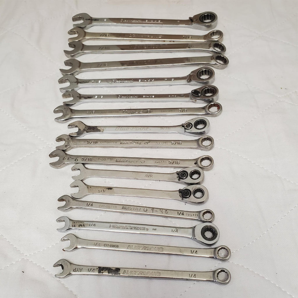 Lot of 16 Assorted Combination Wrench Set LOT-729