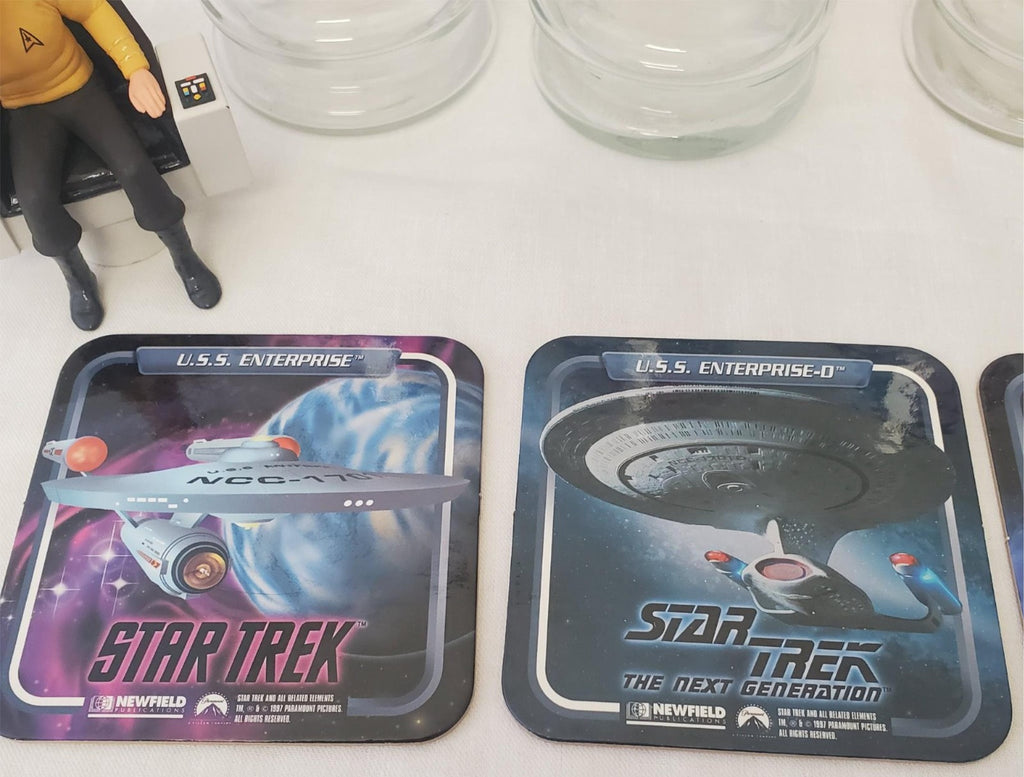 Lot of Hallmark Star Trek Ornaments , Taco Bell Glasses & Coasters Set 
