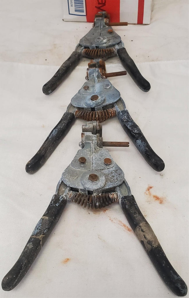 Lot of 3 Electrical Wire Stripper Spring-Loaded Tool LOT-100