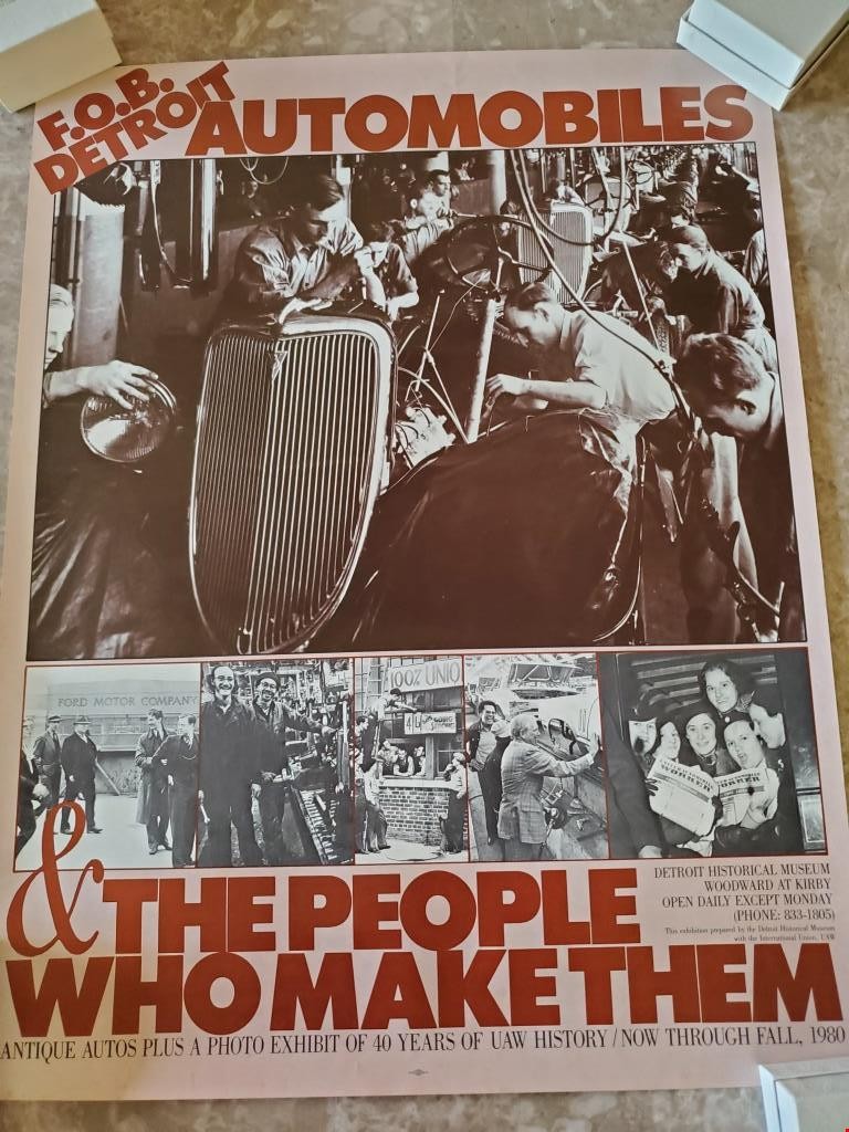 F. O. B. Detroit Automobiles and The People Who Make Them Art Print Poster