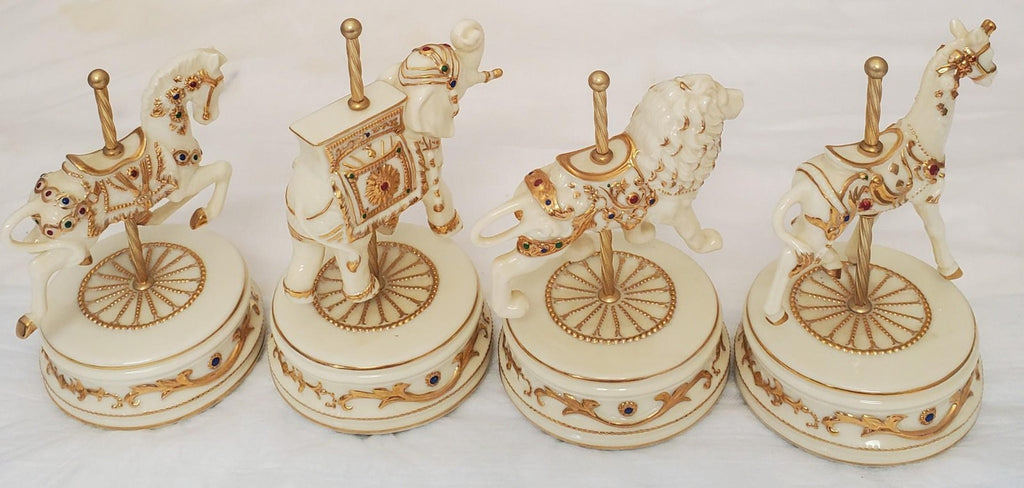 Lot of 4 Vintage Carousel Aan Francisco Music Box Company Maureen Drdak