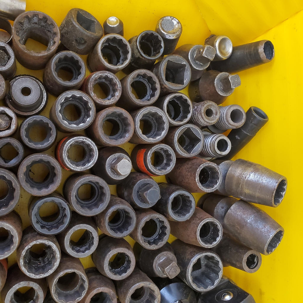 Vintage Lot of Socket 1/2 3/8 1/4 & Deep Socket Lot 120