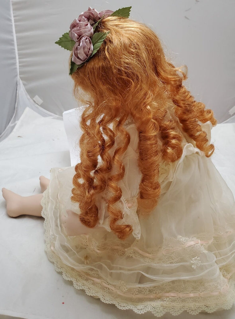 Original Amazing Porcelain Fashion Doll Beautiful Lace Dress