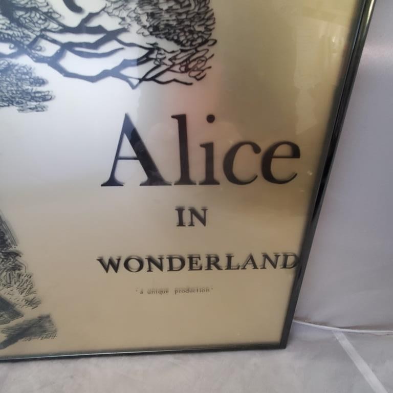Alice's Adventures in Wonderland Illustrated Large Framed Picture