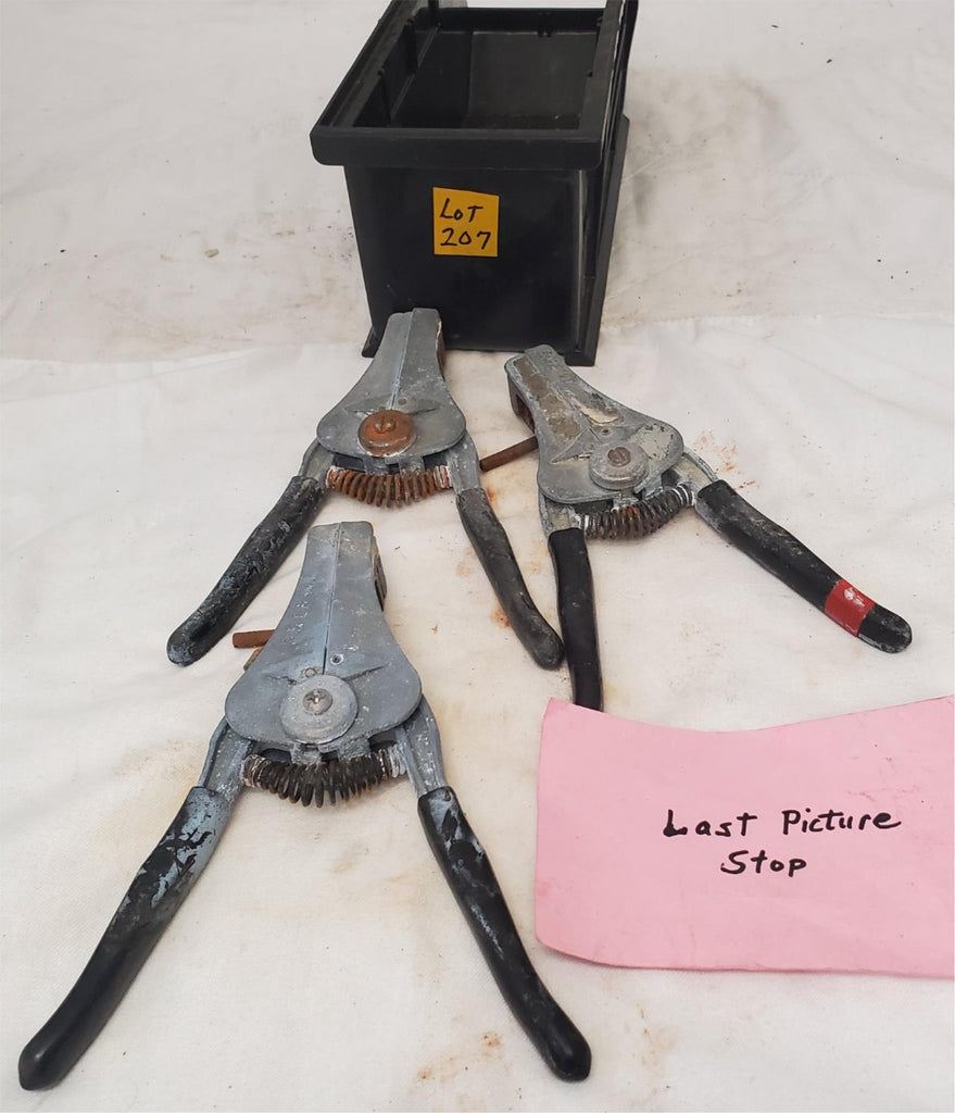 Lot of 3 Stripmaster Electrical Wire Stripper Spring-Loaded Tool LOT-207