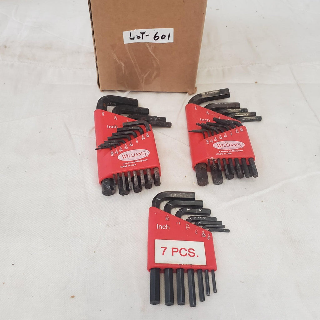 Lot of 33 Williams Short Hex Key Wrench Set LOT-601