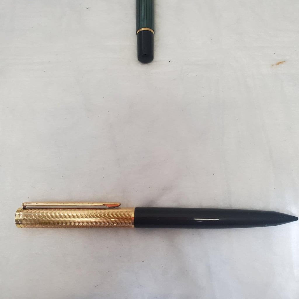 Lot of 2 Pelikan Green Stripe Pen & Vintage Ballpoint Pen
