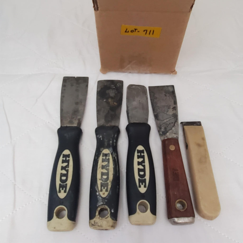Lot of 5 Hyde & Red Devil Stiff Paint Putty Knife LOT-711