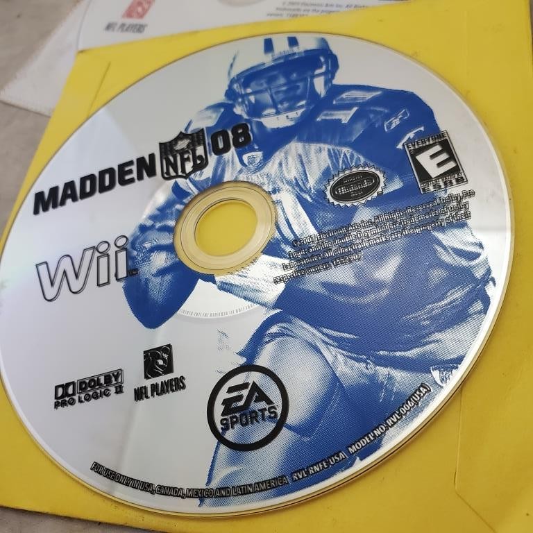 Madden NFL 08 Nintendo Wii Game DISC ONLY