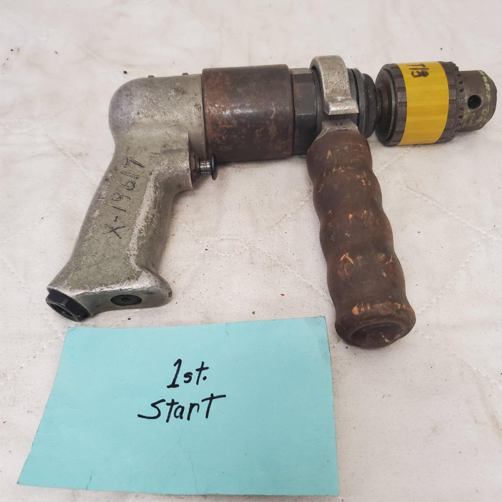 Rockwell 41D-106B Pistol Grip Pneumatic Air Drill w/ Handle Central Air Tool T13
