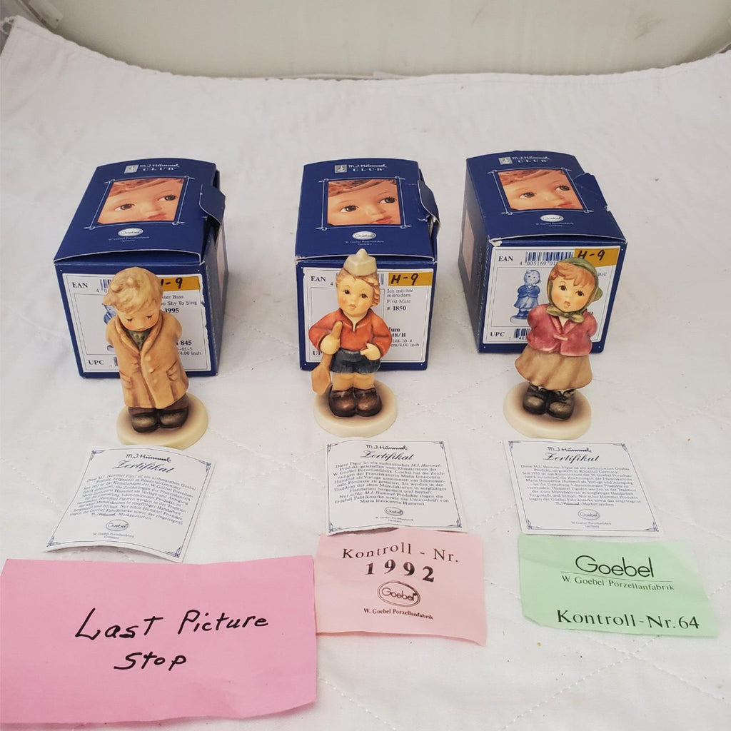 Set of 3 Hummel Figurines To Shy To Sing First Mate & Clear As A Bell H-9