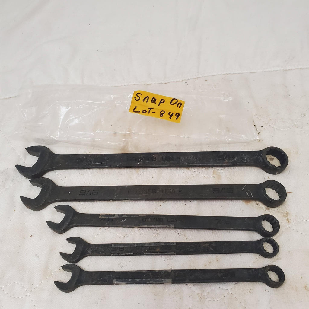 Lot of 5 Snap-On 12 Point Offset Combination Wrench Set LOT-849